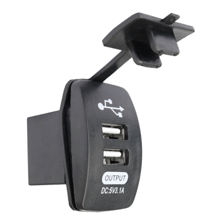 2 PCS Switch Type Dual USB 3.1A Car Charger 12-24V