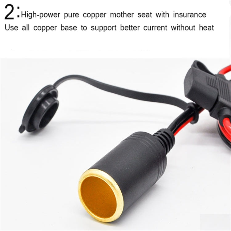 12V 24V Cigarette Lighter Socket Battery Alligator Clip Connector Car Battery Extension Cable Adapter