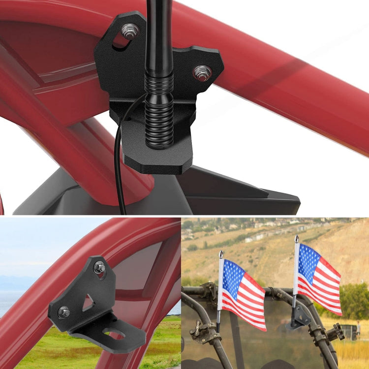 R-014B ATV Rear Post Flagpole Antenna Mounting Bracket for Can Am Maverick X3 2017-2019