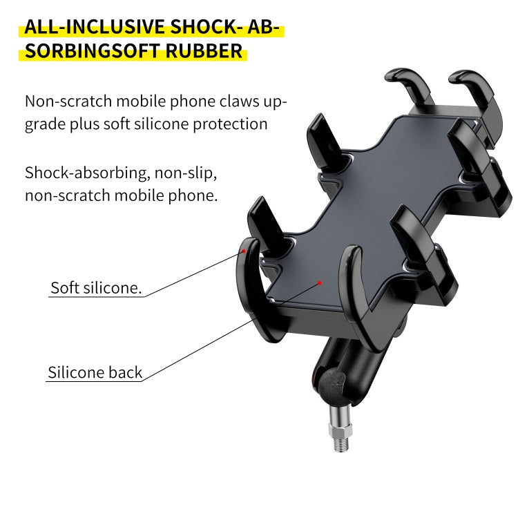 CS-1722A3 Motorcycle M10 Ball Joint Octopus Aluminum Alloy Phone Holder