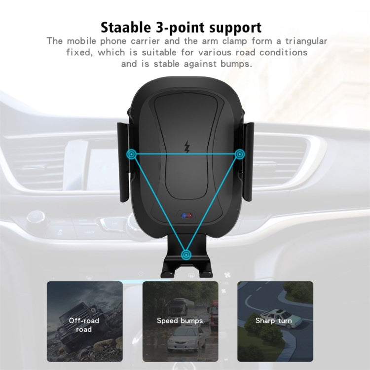 CS-984A1 Car Air Outlet Wireless Infrared Sensor Mobile Phone Charging Stand Holder(Black)