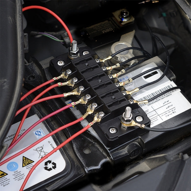 CS-978A1 FB1901 1 In 6 Out Independent Positive Negative Fuse Box without Fuse Piece for Auto Car Truck Boat