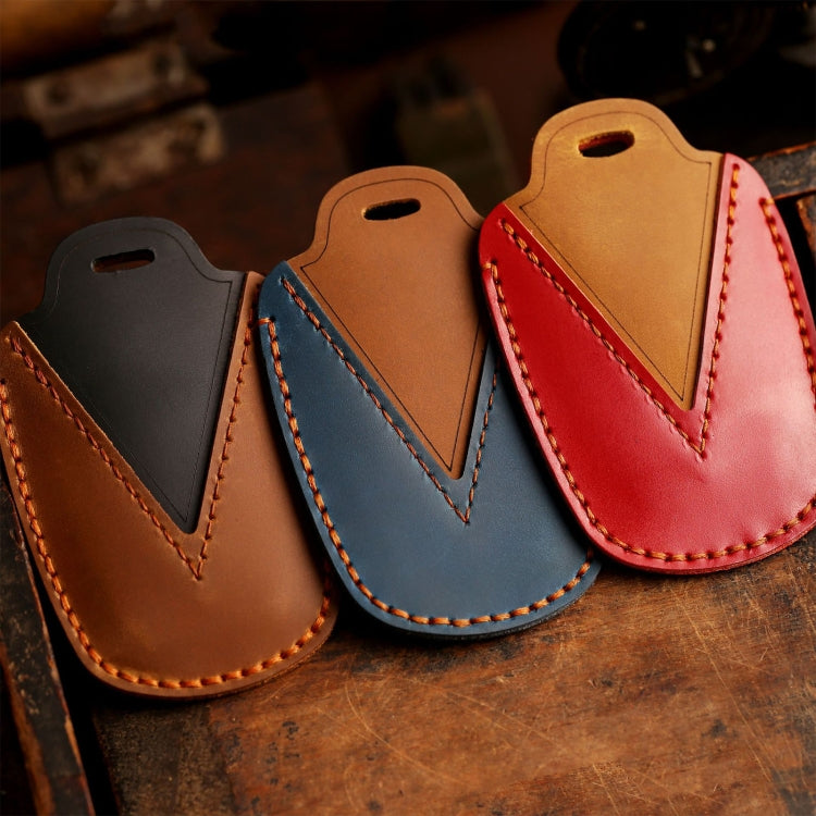 For Toyota Car Cowhide Leather Key Protective Cover Key Case, Two Keys Version