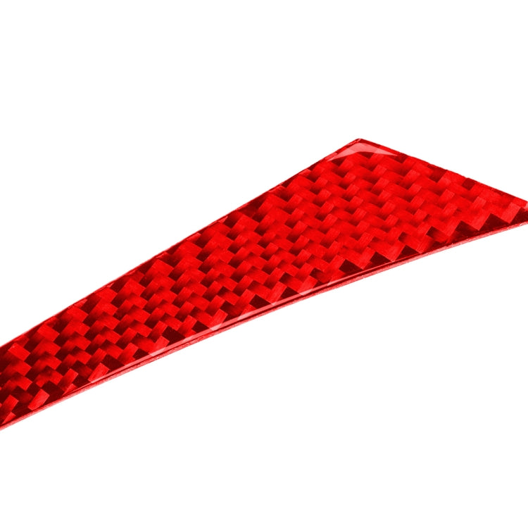 Car Carbon Fiber Dashboard Right Side Decorative Sticker for Infiniti Q50 2014-2020, Left Drive(Red)