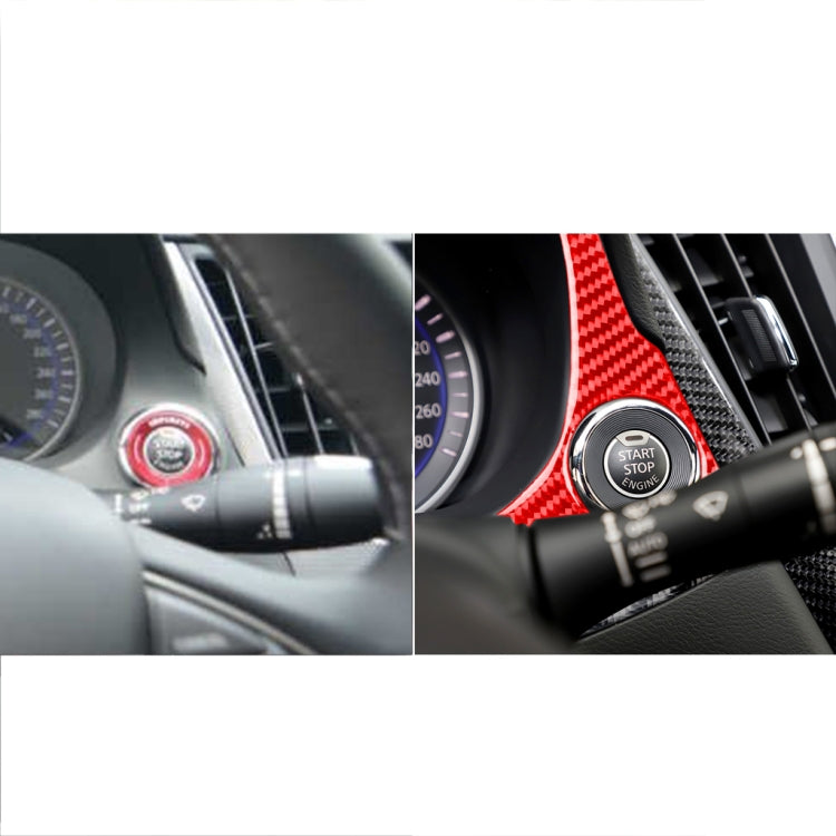Car Carbon Fiber Dashboard Decorative Sticker for Infiniti Q50 2014-2020, Left Drive(Red)
