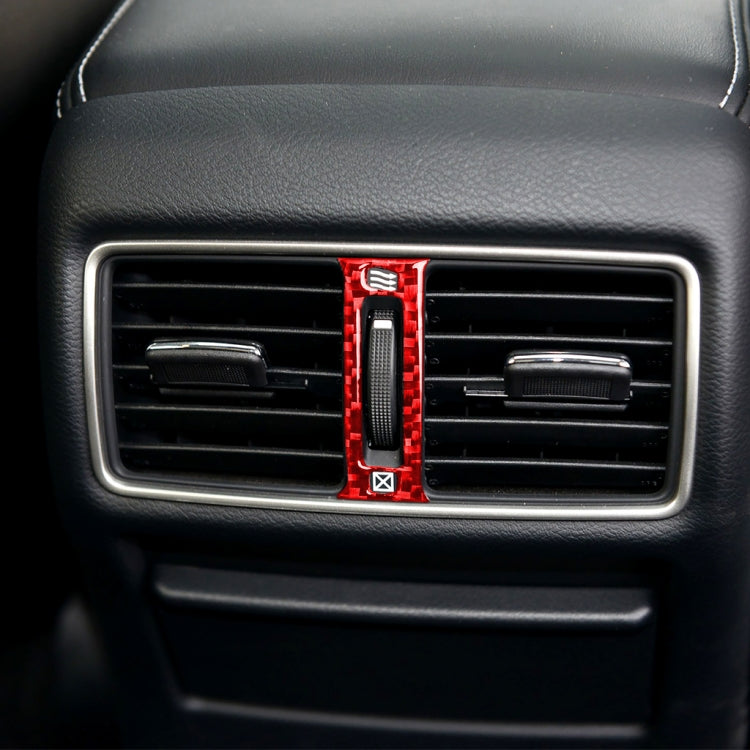 Car Carbon Fiber Rear Air Outlet Decorative Sticker for Infiniti Q50 2014-2020, Left and Right Drive(Red)