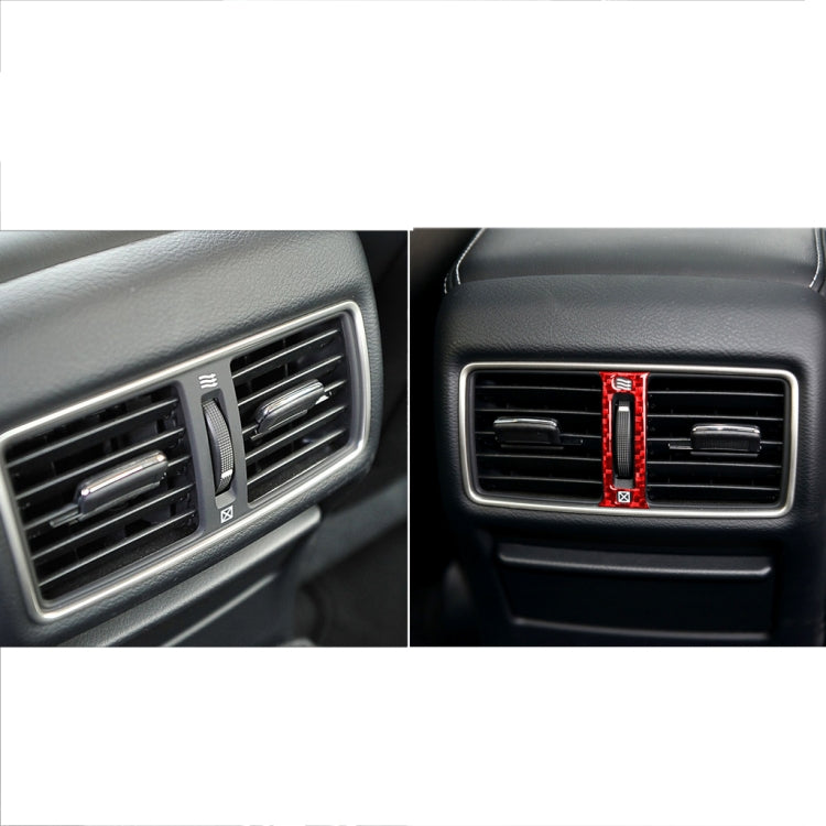 Car Carbon Fiber Rear Air Outlet Decorative Sticker for Infiniti Q50 2014-2020, Left and Right Drive(Red)
