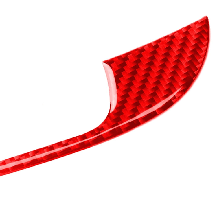 Car Carbon Fiber Armrest Box Decorative Sticker for Infiniti Q50 2014-2020, Left and Right Drive(Red)