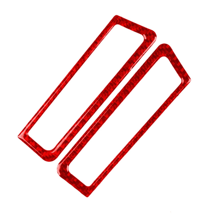 Car Carbon Fiber A-pillar Air Outlet Decorative Sticker for Infiniti Q50 2014-2020, Left and Right Drive(Red)