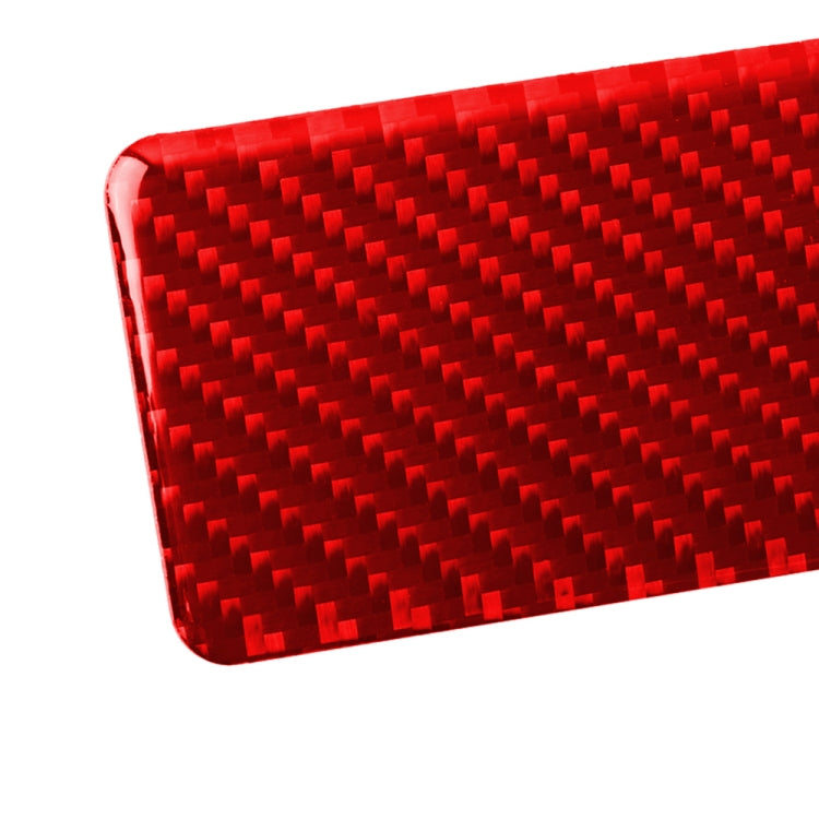 Car Carbon Fiber Rear Ashtray Panel Decorative Sticker for Infiniti Q50 2014-2020, Left and Right Drive(Red)