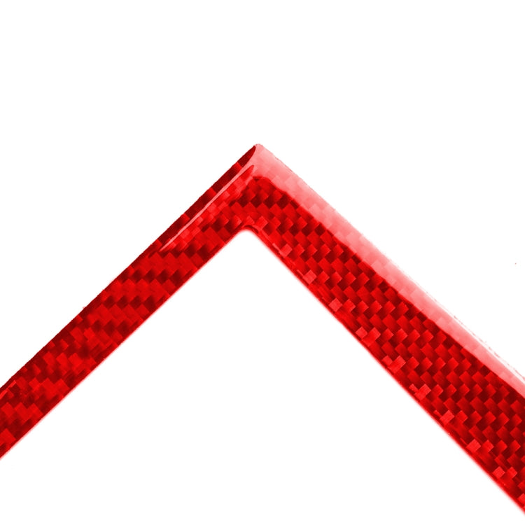 Car Carbon Fiber Navigation Frame Decorative Sticker for Infiniti Q50 2014-2020, Left and Right Drive(Red)