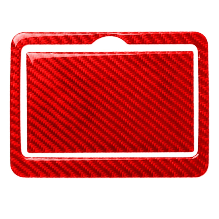 Car Carbon Fiber Rear Water Cup Holder Decorative Sticker for Infiniti Q50 2014-2020, Left and Right Drive(Red)