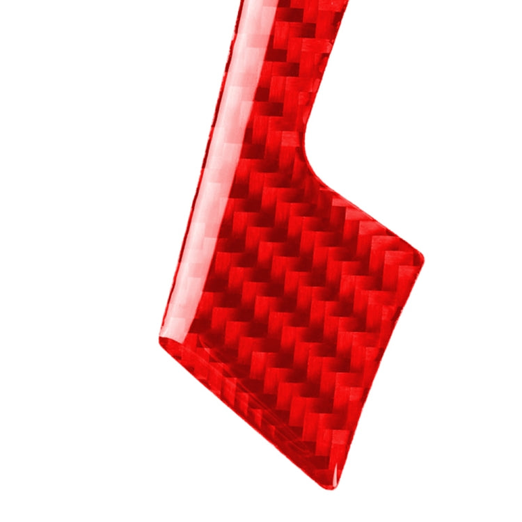 Car Carbon Fiber Central Control F Frame Decorative Sticker for Infiniti Q50 2014-2020, Left and Right Drive(Red)