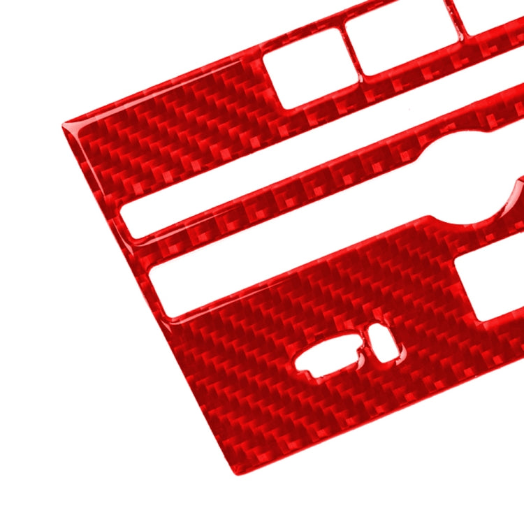 Car Carbon Fiber B Style CD Console Panel Decorative Sticker for Infiniti Q50 2014-2020, Right Drive(Red)