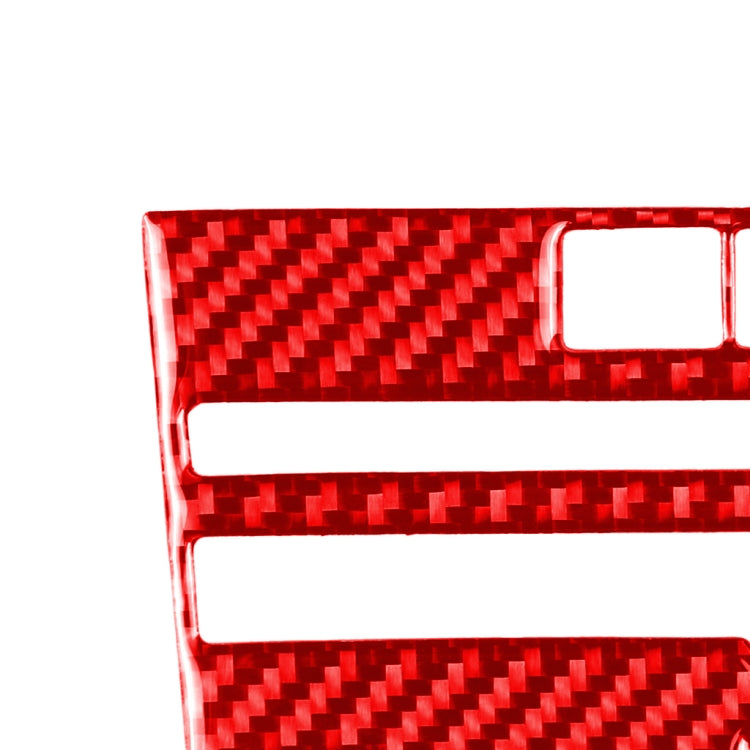 Car Carbon Fiber A Style CD Console Panel Decorative Sticker for Infiniti Q50 2014-2020, Right Drive(Red)