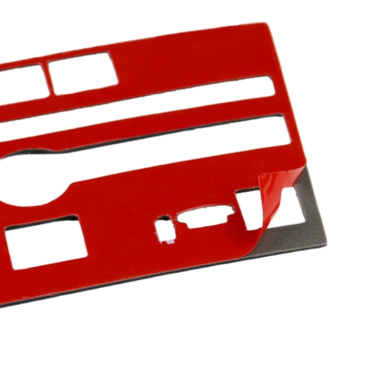 Car Carbon Fiber A Style CD Console Panel Decorative Sticker for Infiniti Q50 2014-2020, Right Drive(Red)