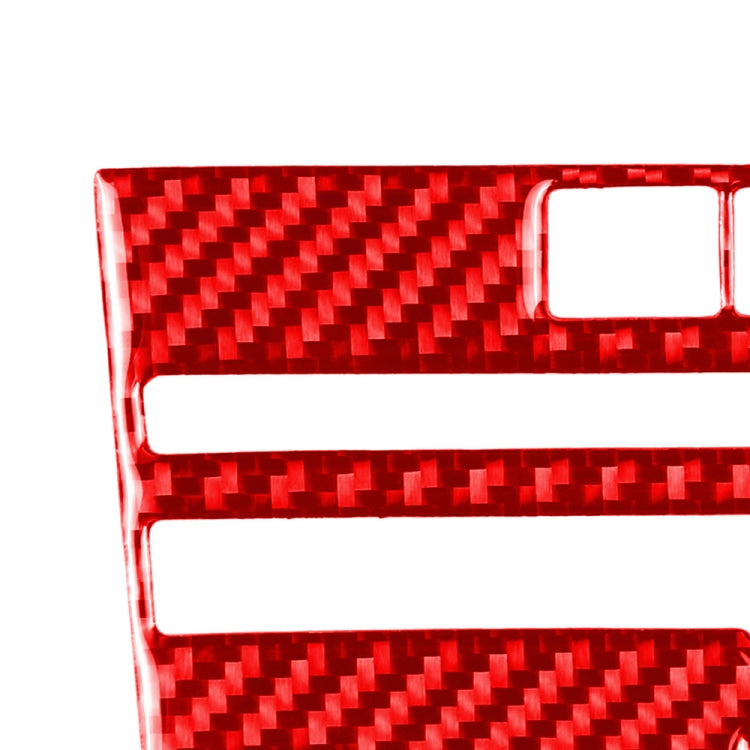 Car Carbon Fiber A Style CD Console Panel Decorative Sticker for Infiniti Q50 2014-2020, Left Drive(Red)