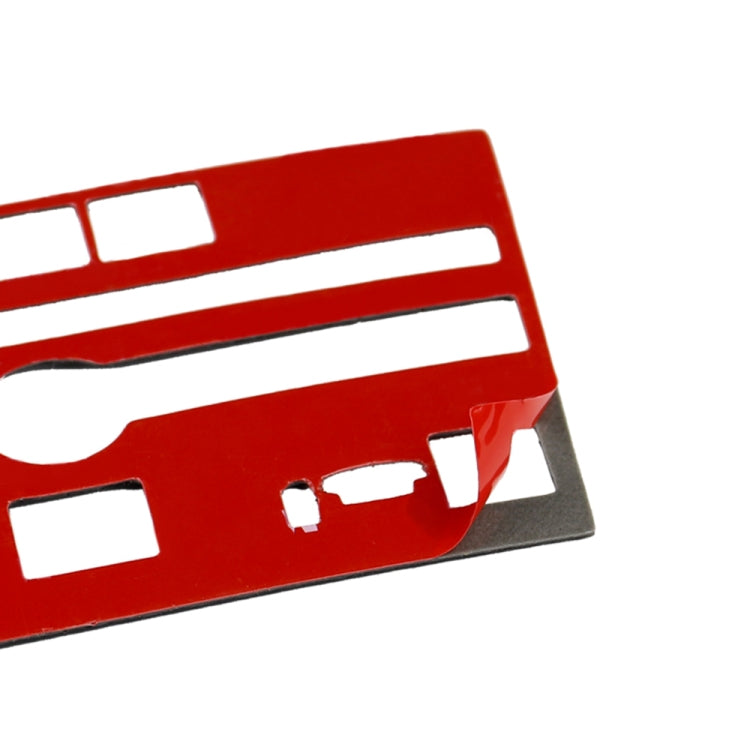 Car Carbon Fiber A Style CD Console Panel Decorative Sticker for Infiniti Q50 2014-2020, Left Drive(Red)