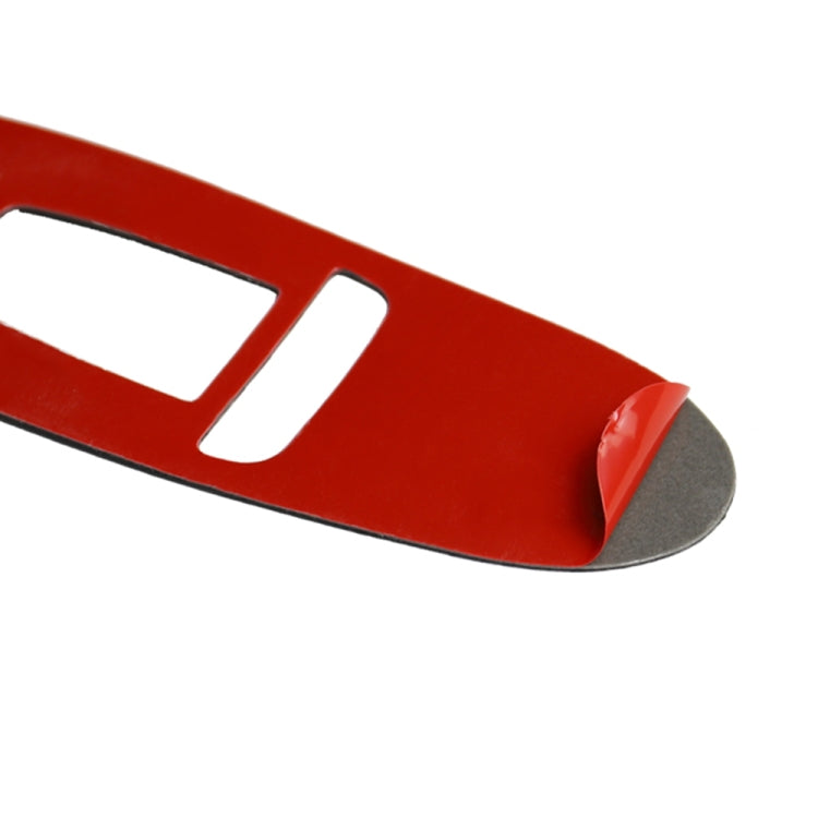 Car Carbon Fiber Window Glass Lift Panel Decorative Sticker for Infiniti Q60, Left Drive(Red)