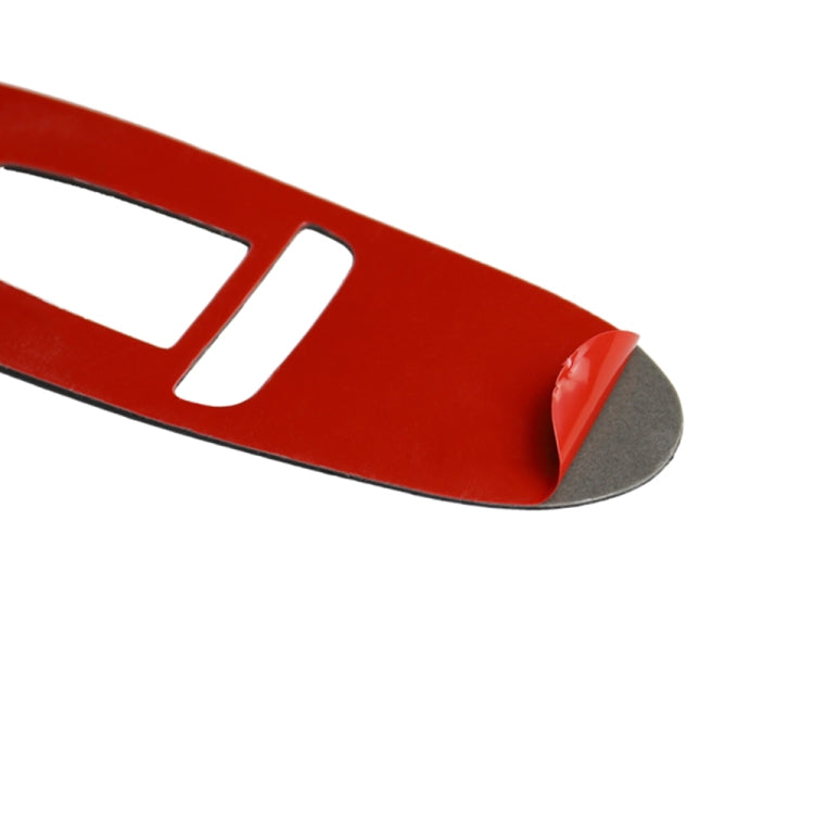 Car Carbon Fiber A Style Window Glass Lift Panel Decorative Sticker for Infiniti Q50 2014-2020, Left Drive (Red)