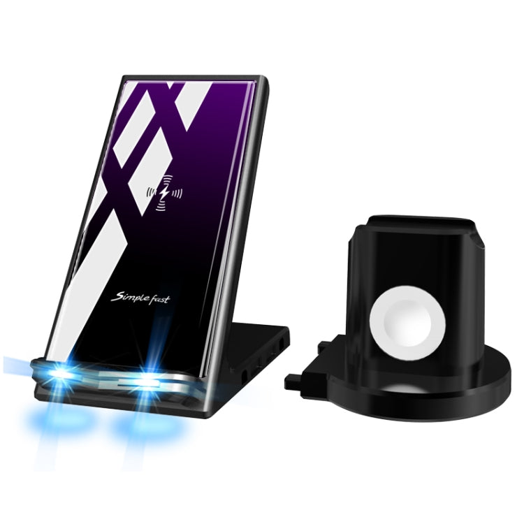 A9 10W 6 In 1 Multi-function Split Design Car Fast Charging Induction Wireless Charger(Black)