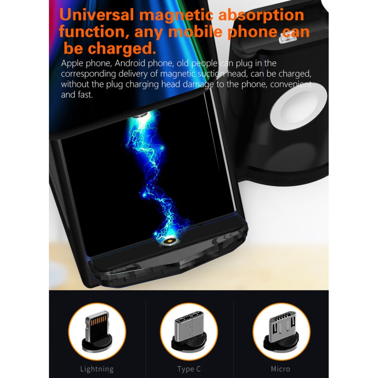 A9 10W 6 In 1 Multi-function Split Design Car Fast Charging Induction Wireless Charger(Black)