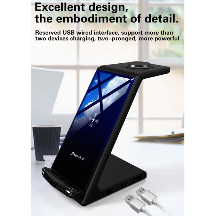 A10 10W 5 In 1 Multi-function Car Fast Charging Induction Wireless Charger(Black)