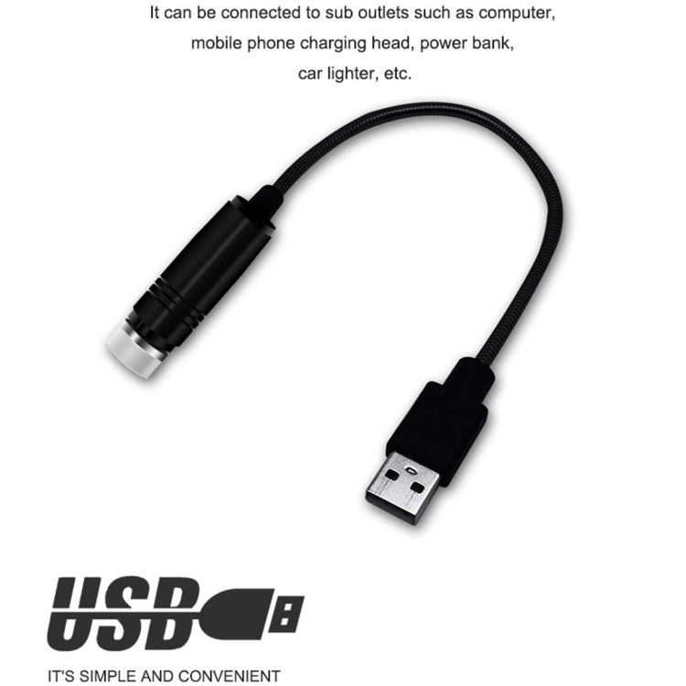 Car USB Star Dome Projector Hose Light, Constantly Bright Version