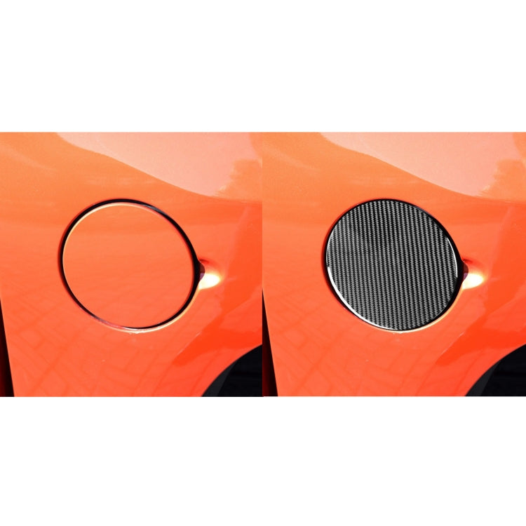 Carbon Fiber Car Fuel Tank Cover Decorative Sticker for Toyota Tundra 2014-2018, Left Right Driving Universal