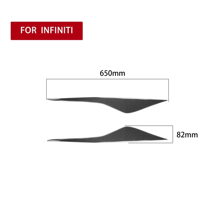 2 PCS / Set Carbon Fiber Car Lamp Eyebrow Decorative Sticker for Ford Mondeo MK4 2007-2013, Drop Glue Version