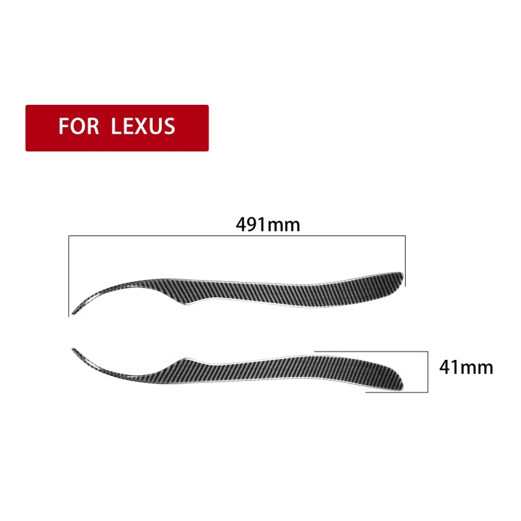 2 PCS / Set Carbon Fiber Car Lamp Eyebrow Decorative Sticker for Lexus IS200 1998-2005, Drop Glue Version