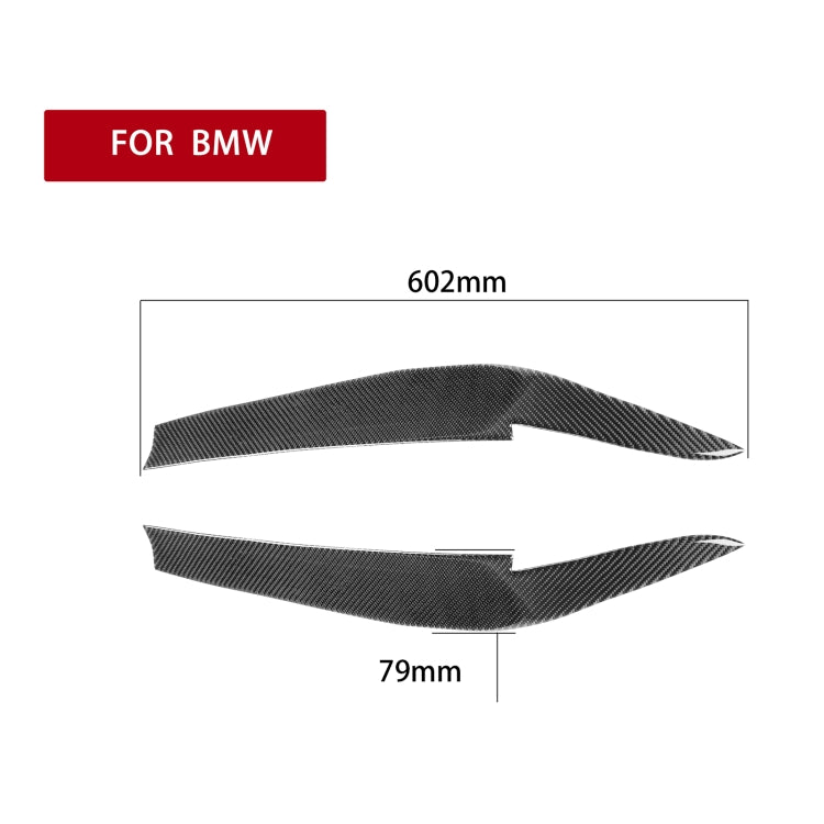 2 PCS / Set Carbon Fiber Car Lamp Eyebrow Decorative Sticker for BMW 5 Series G30 / G38 2018, Drop Glue Version