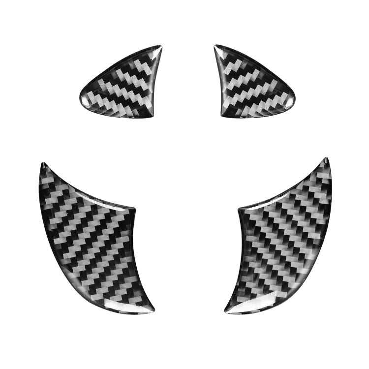4 PCS / Set Carbon Fiber Car Front Middle Net Logo Decorative Sticker for Toyota 4Runner 2010-2020