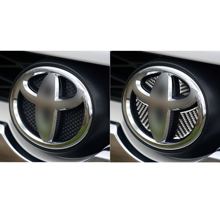 4 PCS / Set Carbon Fiber Car Front Middle Net Logo Decorative Sticker for Toyota 4Runner 2010-2020