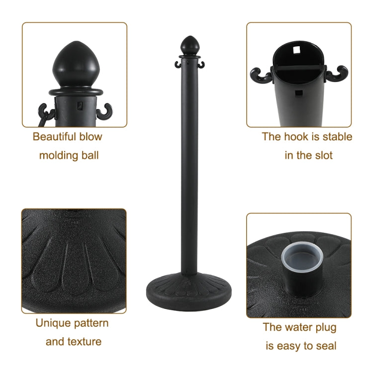 [US Warehouse] 4 PCS Top Blow Molding Ball Plastic Warning Bar