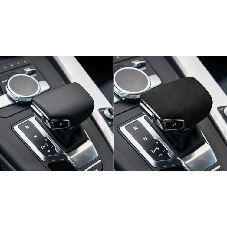 Car Suede Shift Knob Handle Cover A Version for Audi A4/S4(2017+) & A5/S5(2017+), Suitable for Left Driving