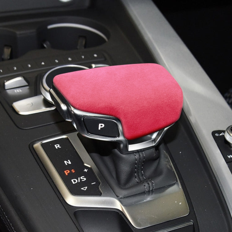 Car Suede Shift Knob Handle Cover A Version for Audi A4/S4(2017+) & A5/S5(2017+), Suitable for Left Driving