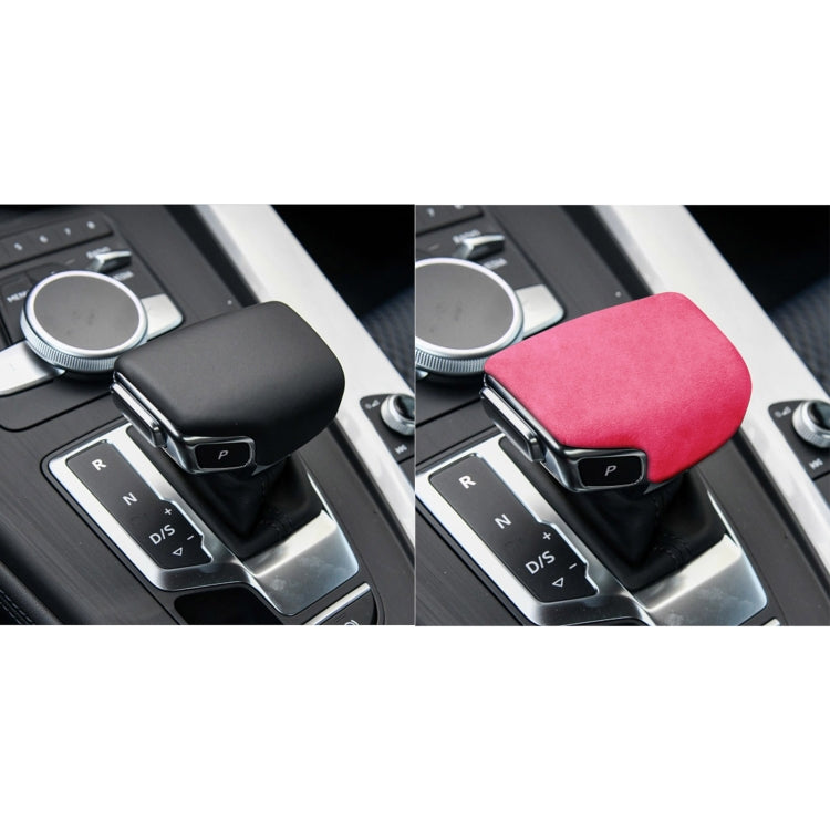 Car Suede Shift Knob Handle Cover A Version for Audi A4/S4(2017+) & A5/S5(2017+), Suitable for Left Driving