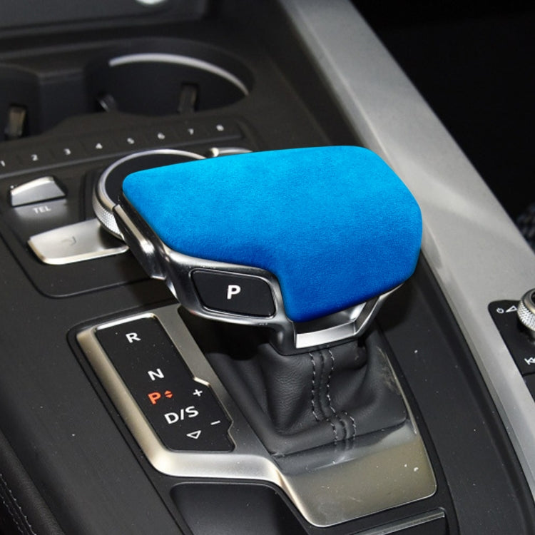 Car Suede Shift Knob Handle Cover A Version for Audi A4/S4(2017+) & A5/S5(2017+), Suitable for Left Driving