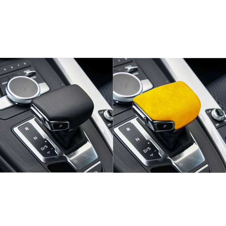Car Suede Shift Knob Handle Cover A Version for Audi A4/S4(2017+) & A5/S5(2017+), Suitable for Left Driving