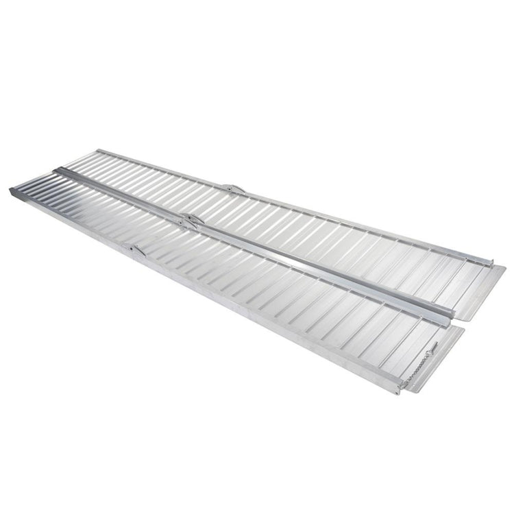 [US Warehouse] 10FT Portable Non-Slip Aluminum Multi-Folding Wheelchair Scooter Mobility Ramp