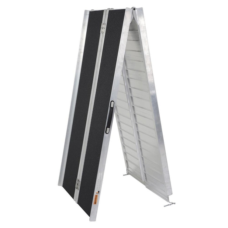 [US Warehouse] 10FT Portable Non-Slip Aluminum Multi-Folding Wheelchair Scooter Mobility Ramp