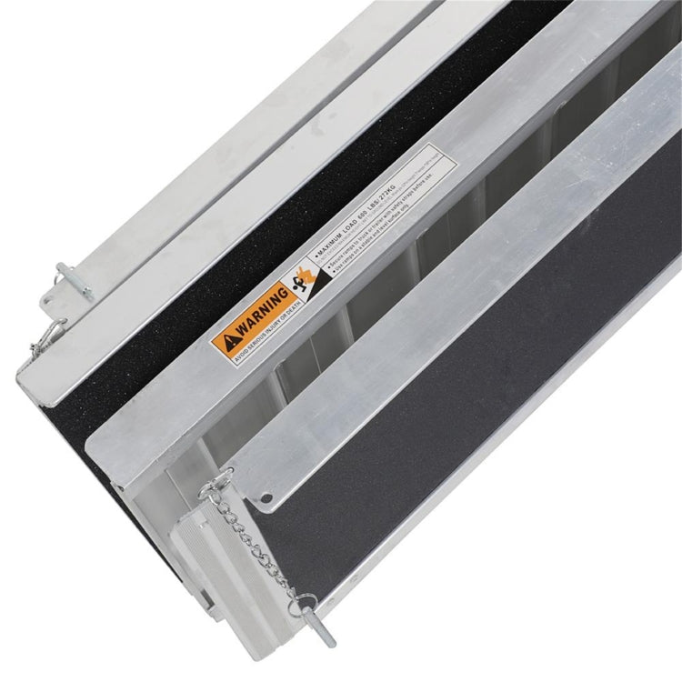 [US Warehouse] 10FT Portable Non-Slip Aluminum Multi-Folding Wheelchair Scooter Mobility Ramp