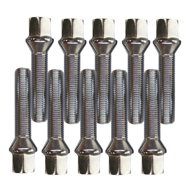 [US Warehouse] 2 PCS 15mm 5x100PCD 57.1CB 14x1.5 Thread Spacers with 10 PCS Tapered Bolts for Audi / VW / Skoda Seat