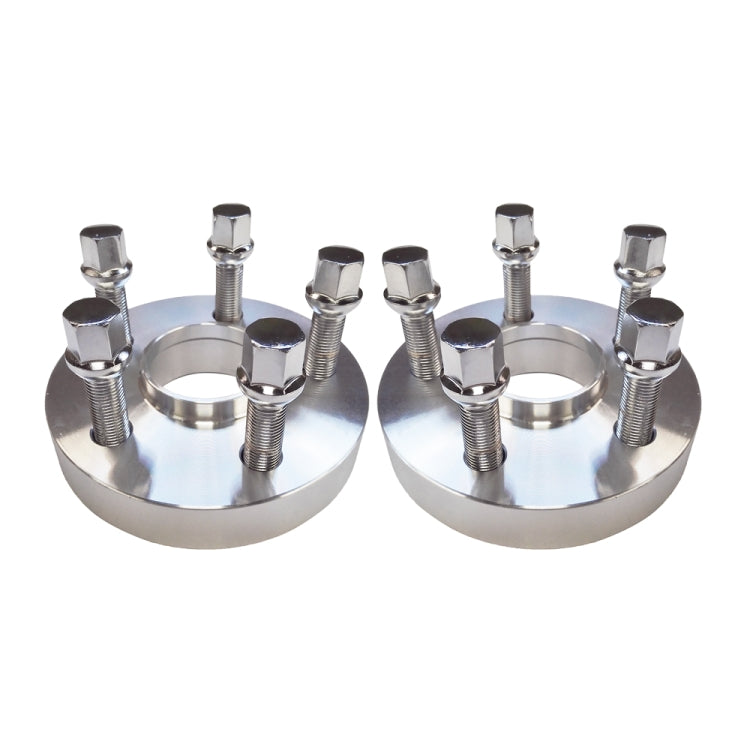 [US Warehouse] 2 PCS 20mm 5x112PCD 57.1CB 14x1.5 Thread Spacers with 10 PCS Radius Bolts for Audi / VW / Skoda Seat