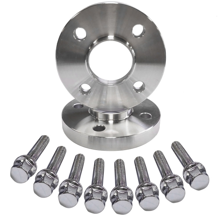 [US Warehouse] 2 PCS 15mm 4x100 PCD 60.1CB Thread 12x1.5 Spacers with 8 PCS Radius Bolts for Clio / Megane / Laguna / Nissan