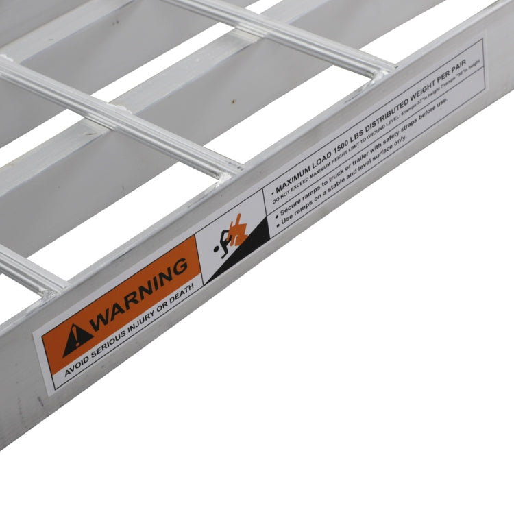 [US Warehouse] 2 PCS 7.5FT Four-section Foldable Aluminum Arched ATV UTV Ramps