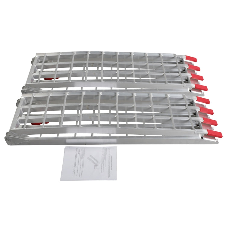 [US Warehouse] 2 PCS 7.5FT Four-section Foldable Aluminum Arched ATV UTV Ramps