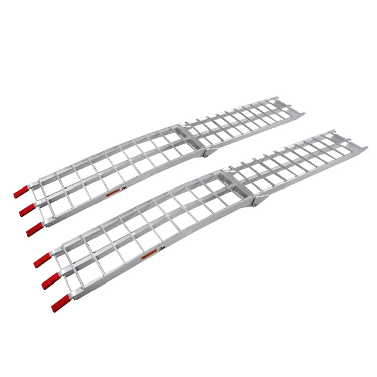 [US Warehouse] 2 PCS 7.5FT Three-section Foldable Aluminum Arched ATV UTV Ramps