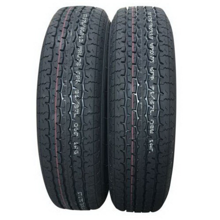 [US Warehouse] 2 PCS ST175/80R13 5Lug 6PR WR078 Trailer Replacement Tires